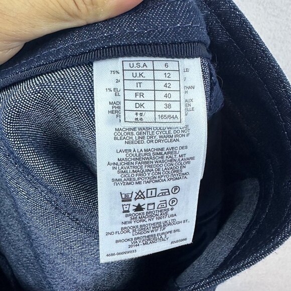 Brooks Brothers Button Denim Chambray Skirts Size 6 Casual Preppy Pinup Classy - Picture 11 of 12